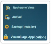 Les options de l'antivirus avast mobile