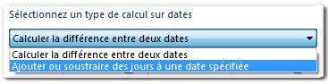 Ajouter ou soustraire des jours a une date spécifiee