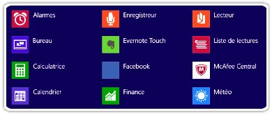 Les applications de Windows