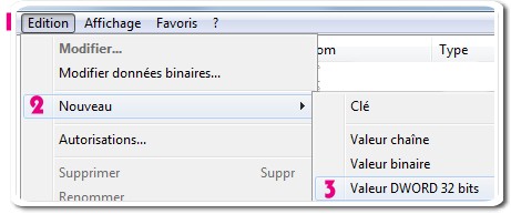 Edition et nouveau puis Dword
