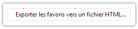 Exporter les favoris vers un fichier HTML