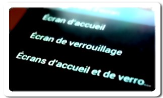 Ecran d'accueil et autres