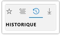 Historique navigateur Edge