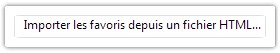 Importer les favoris depuis un fichier HTML