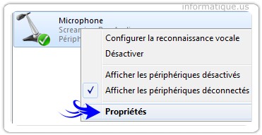 propriete du microphone