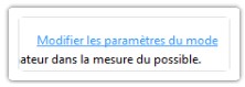 Modifier les parametres