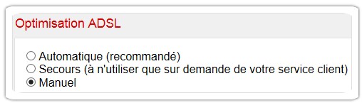 Optimisation ADSL
