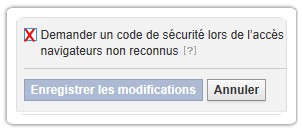 Demander un code de sécurité