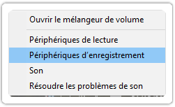 Peripheriques enregistrement windows 10