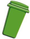 Une poubelle verte